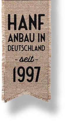 Hanfanbau Emblem mit Schatten