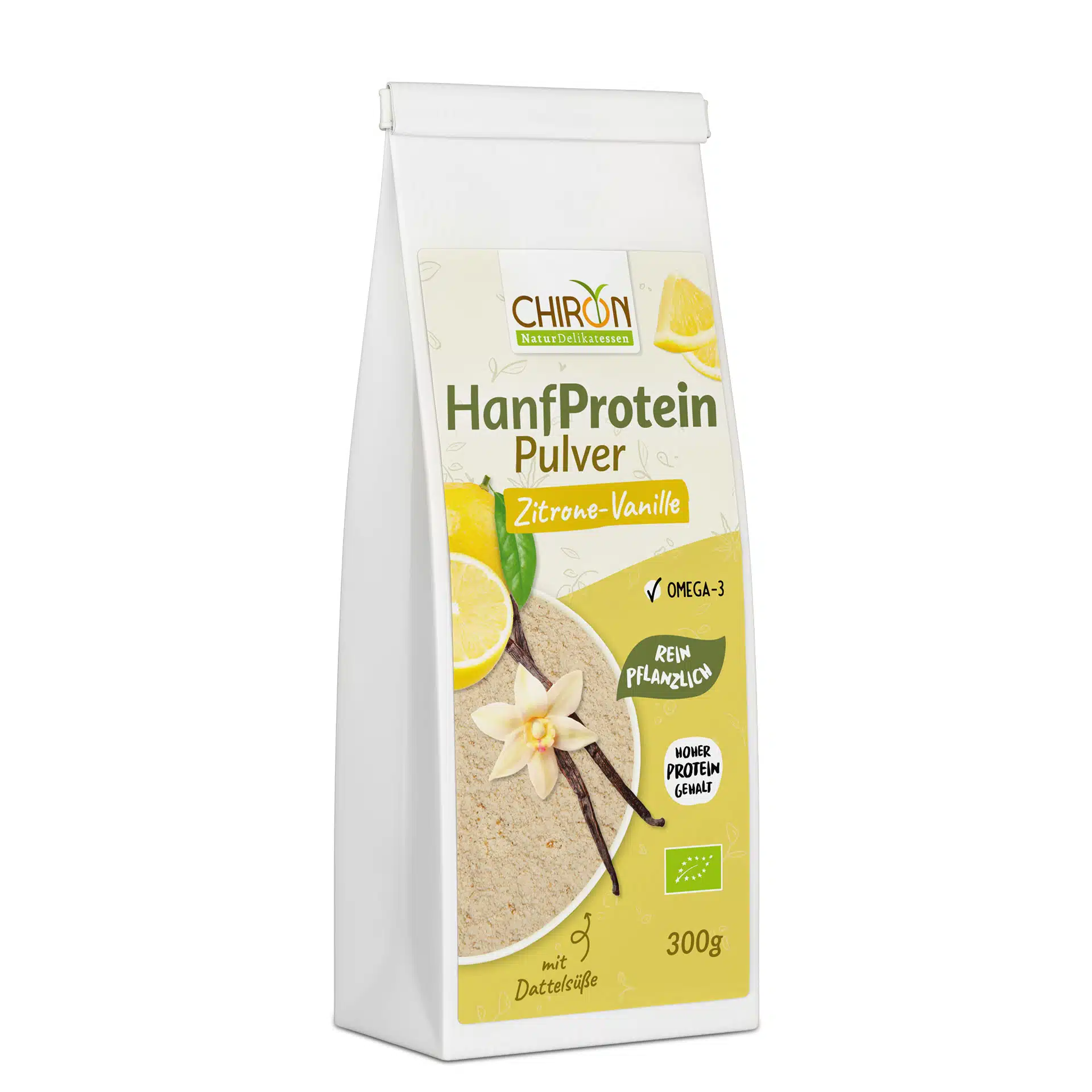 A124 HanfProtein Pulver Zitrone-Vanille BIO 300g 30 A124 HanfProtein Pulver Zitrone-Vanille BIO 300g 30
