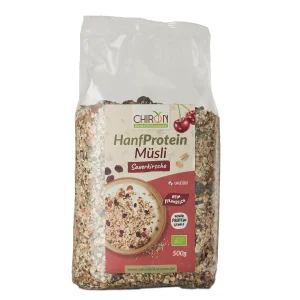 A34 Hanfprotein M&uuml;sli Sauerkirsche BIO frontal